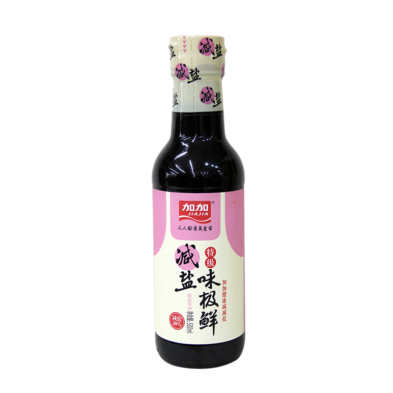 分享到:0 加加特级减盐味极鲜500ml*12 市场价: ￥23.